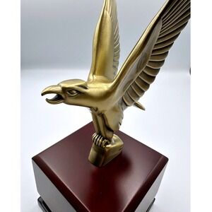 Airflyte Collection Gold Eagle Award Trophy Wood Base 8.75" NIB